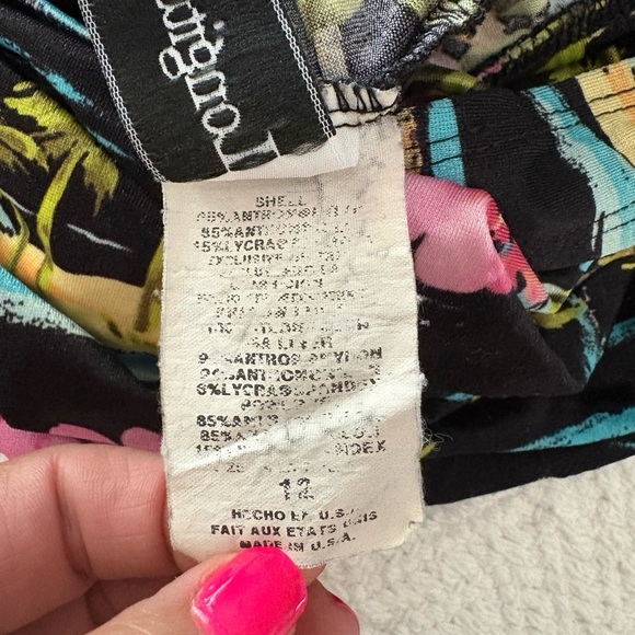 Vintage Longitude Scoopneck Floral Tank with Crisscross Back Straps Swimsuit, 12 - Picture 4 of 7